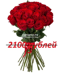 Букет из 21 красной розы