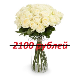 Букет из 21 белой розы