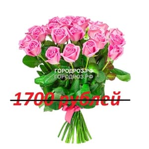 Букет из 17 розовых роз