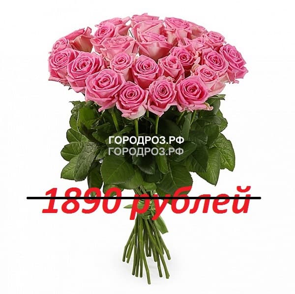 Букет из 21 розовой розы