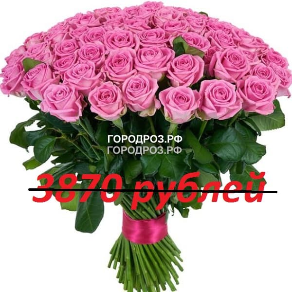 Букет из 43 розовых роз