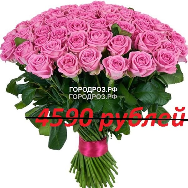 Букет из 51 розовой розы
