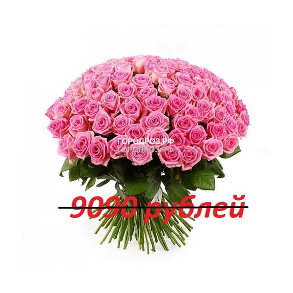 Букет из 101 розовой розы