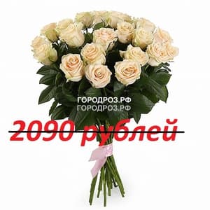 Букет из 19 нежно-розовых роз