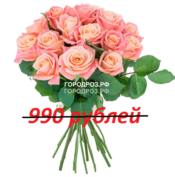 Букет из 11 персиковых роз
