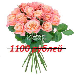 Букет из 11 персиковых роз