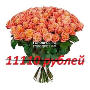 Букет из 101 персиковой розы