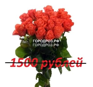 Букет из 15 коралловых роз
